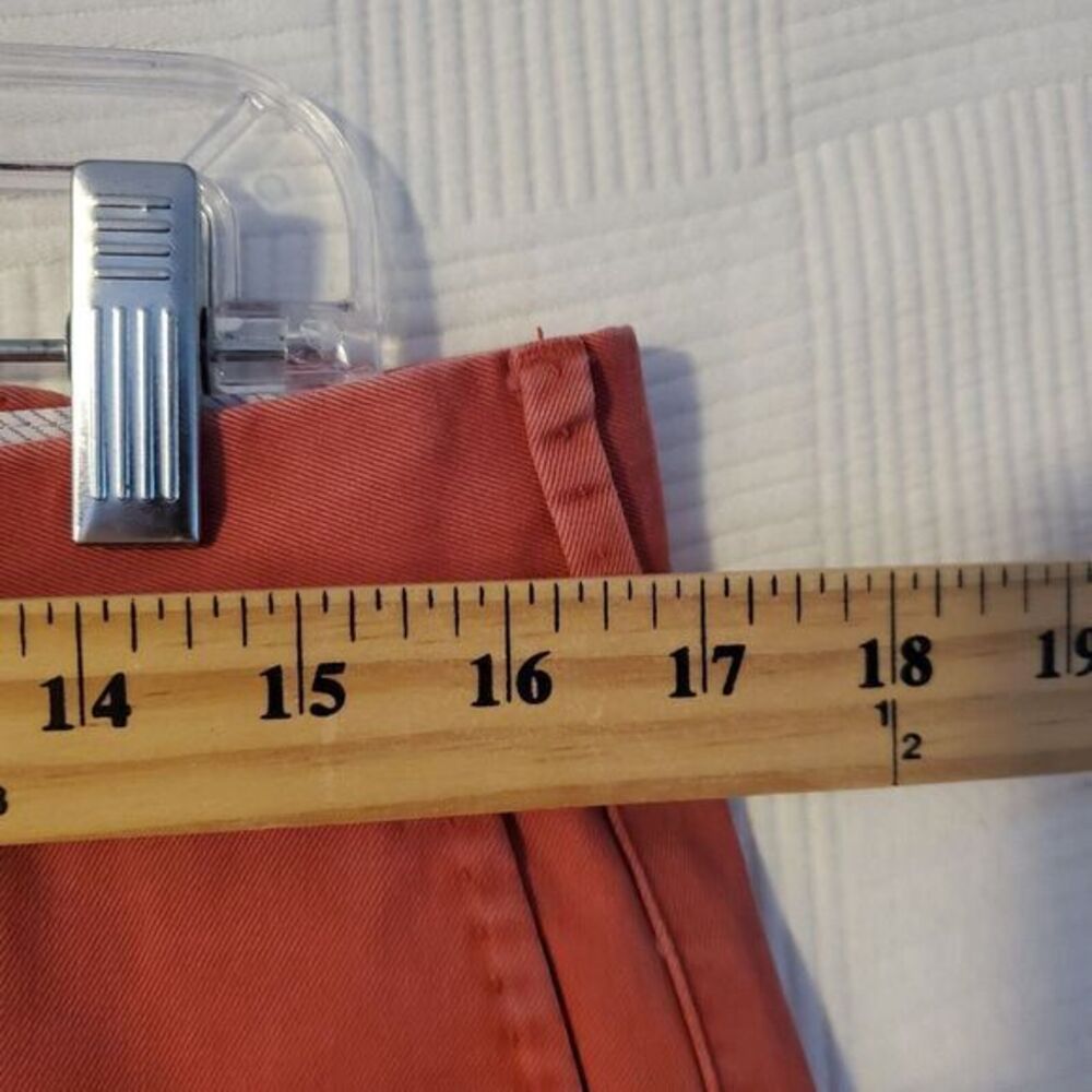 Peter Millar Shorts Men 33 Brick Red Winston Washed Twill Pima Cotton Golf Chino - Picture 2 of 8